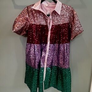 Peach Love California Pink Sequin dress